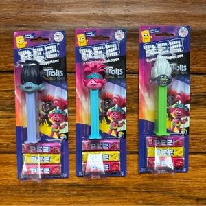 2023 Lot of 3 Trolls Pez ~ Poppy, Branch & Guy Diamond ~ New On Cards